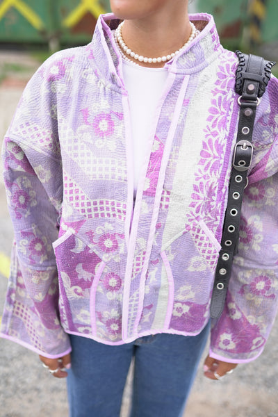 Kurze Kantha-Jacke