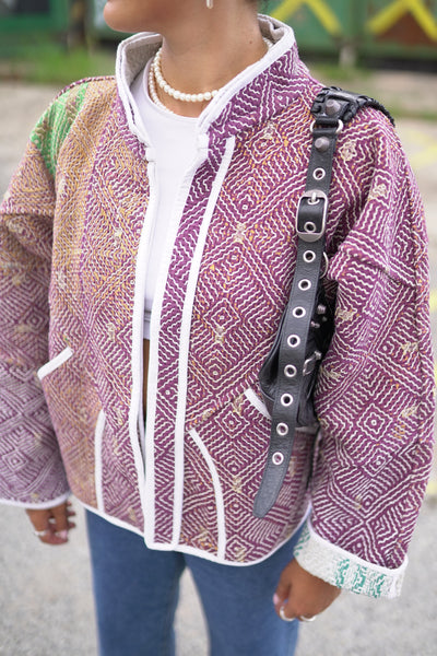 Kurze Kantha-Jacke
