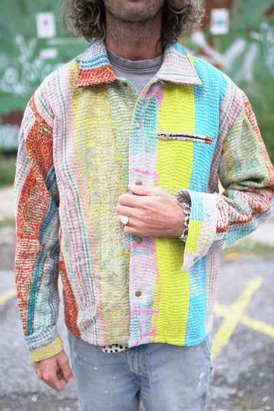 Lange Kantha-Jacke