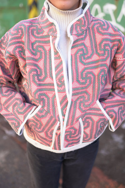 Kurze Kantha-Jacke