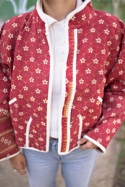 Kurze Kantha-Jacke