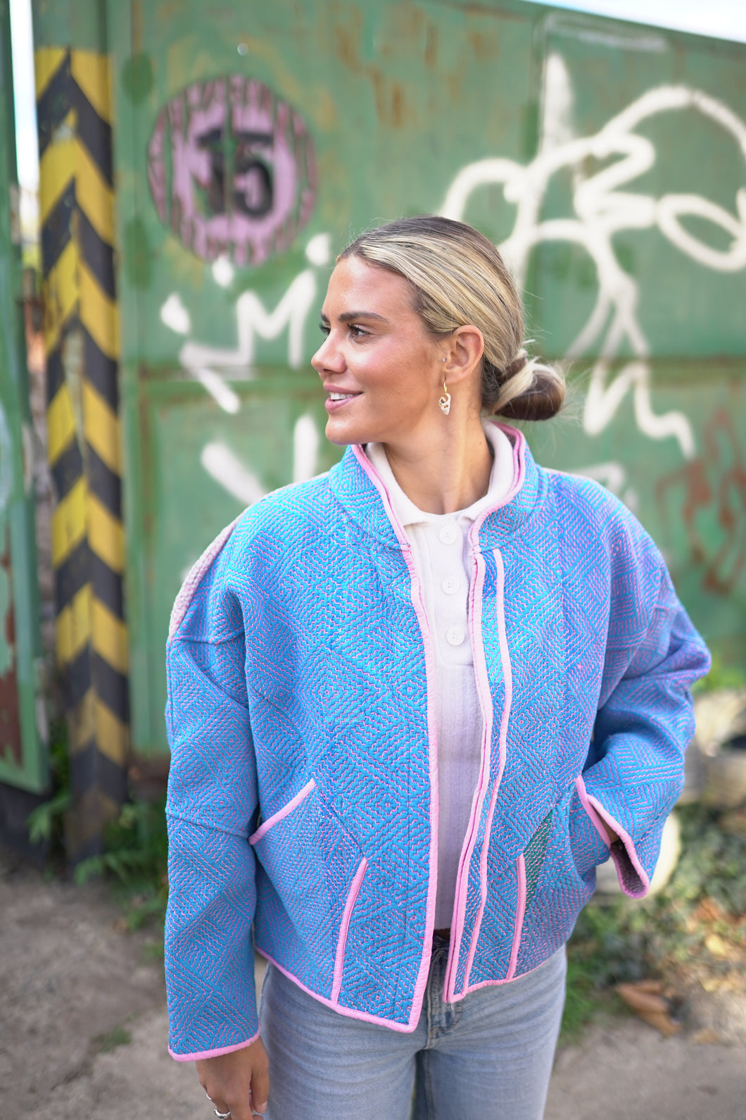 Lange Kantha-Jacke