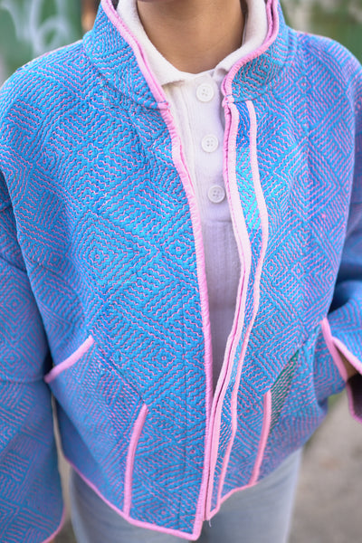 Lange Kantha-Jacke