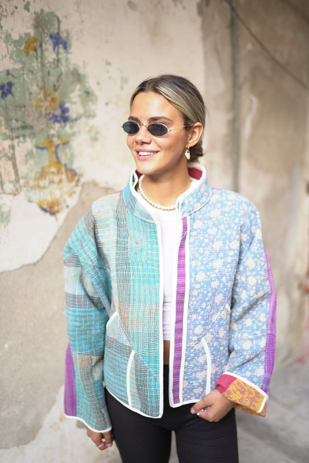 Kurze Kantha-Jacke