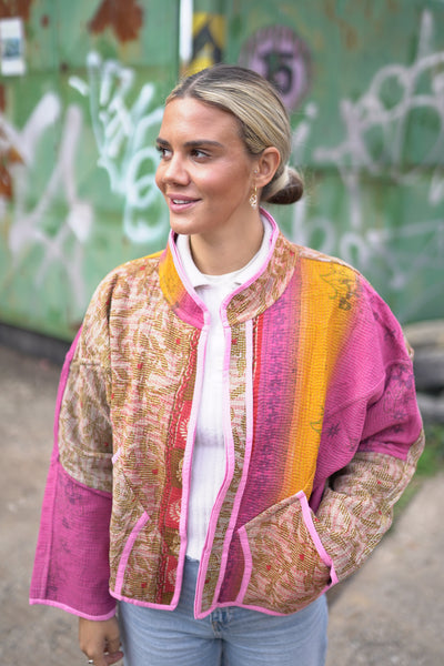 Kurze Kantha-Jacke